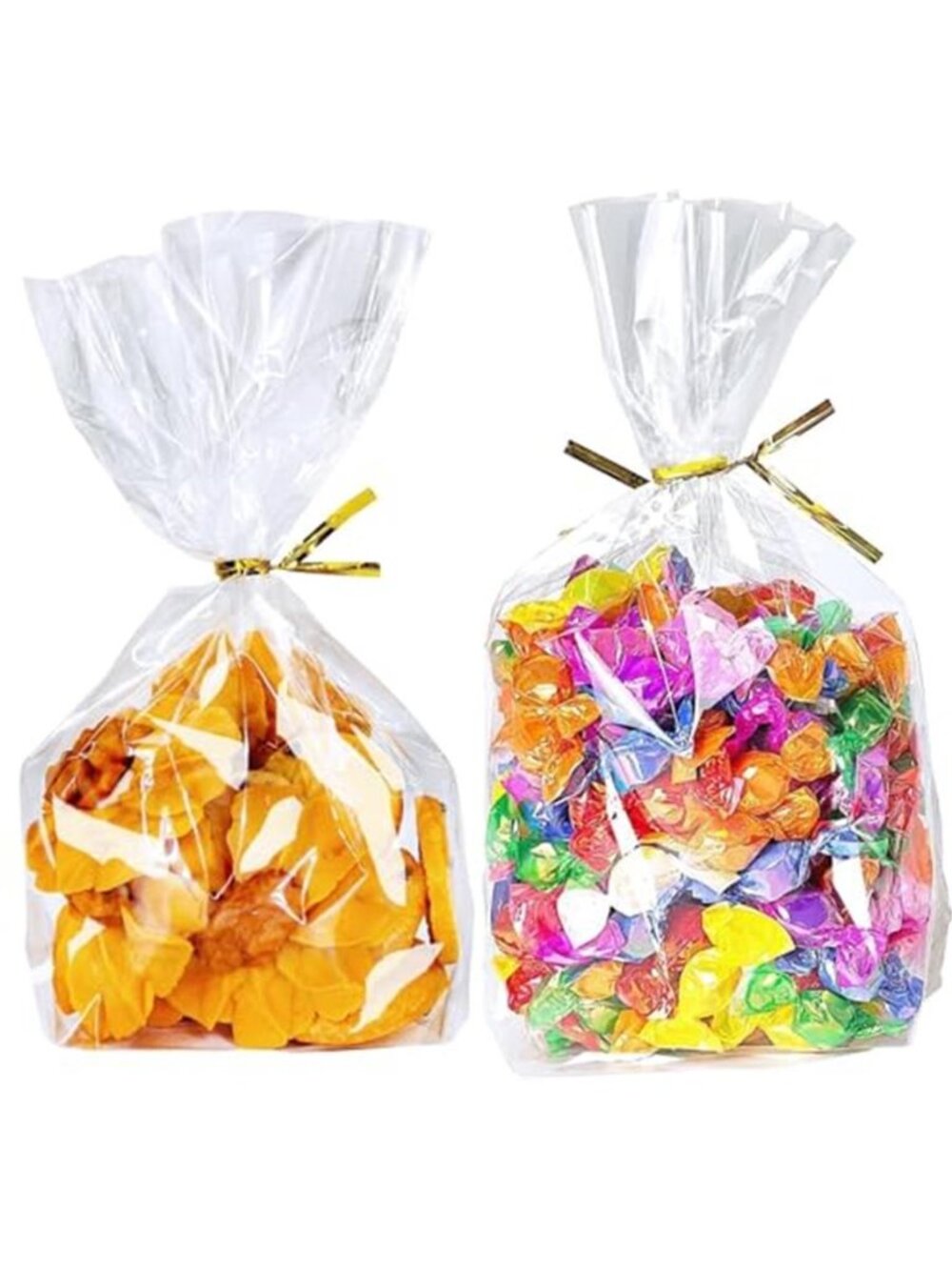 Party Cellophane Treat Bags 6x9 Inch, 50 Pack Clear Goodie Bags with
